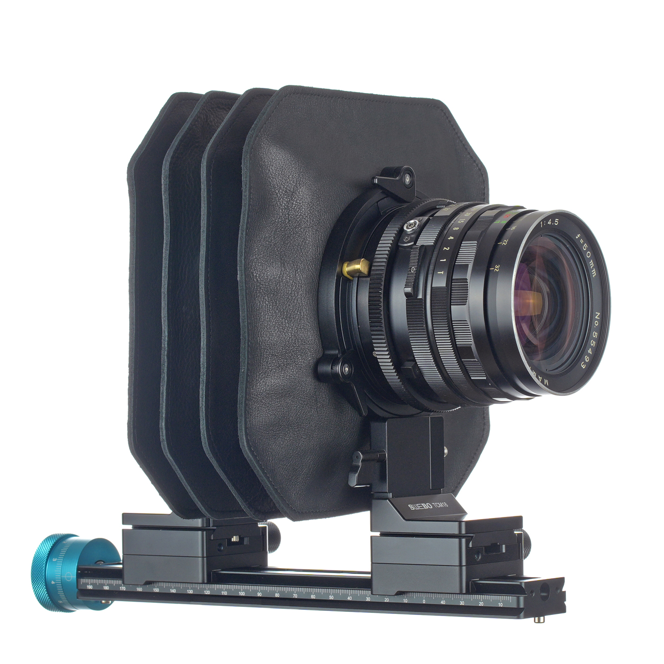 S2086 — Placa para objetivo Mamiya RB67 / RZ67 — detalle del producto y ejemplo de configuración