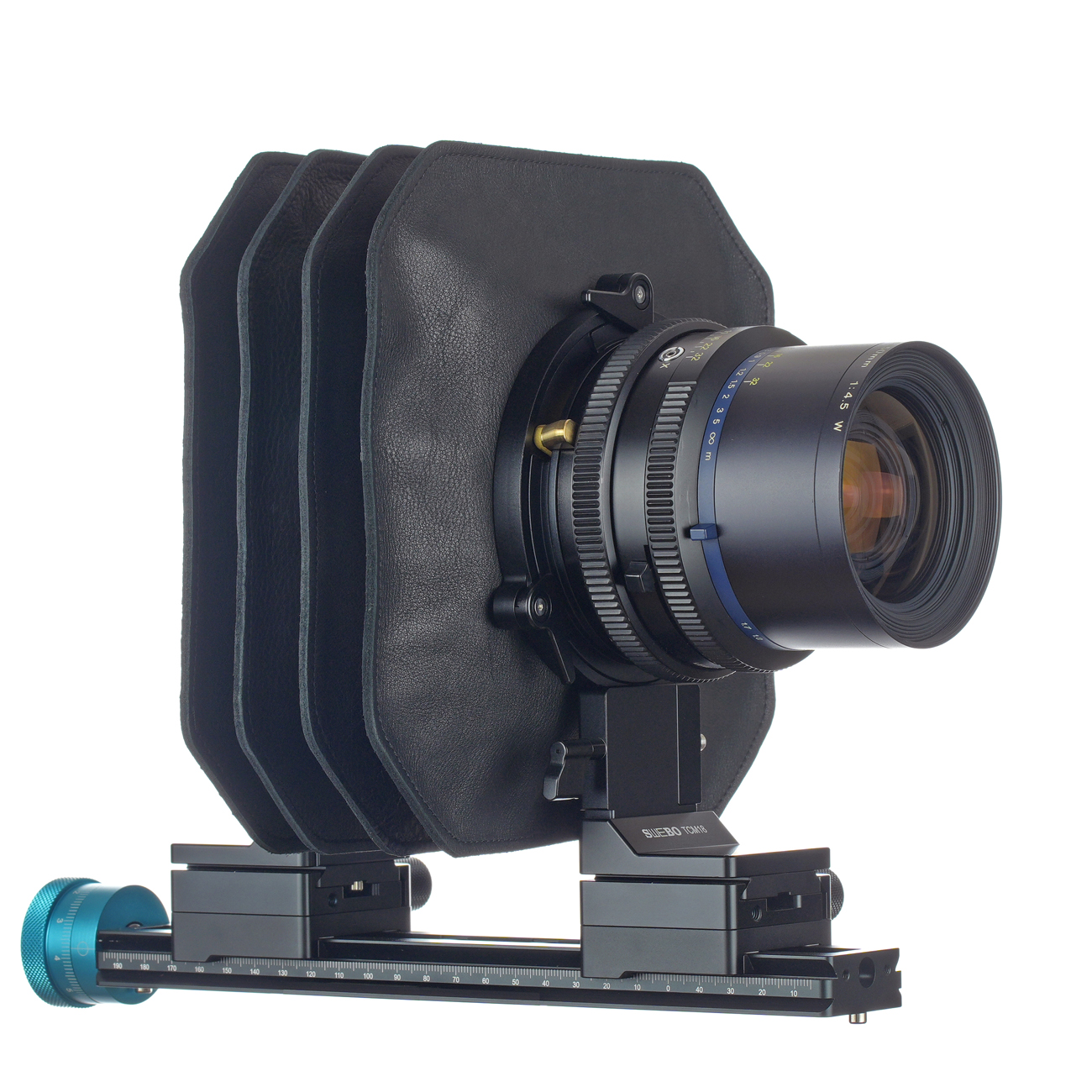 S2086 — Placa para objetivo Mamiya RB67 / RZ67 — detalle del producto y ejemplo de configuración