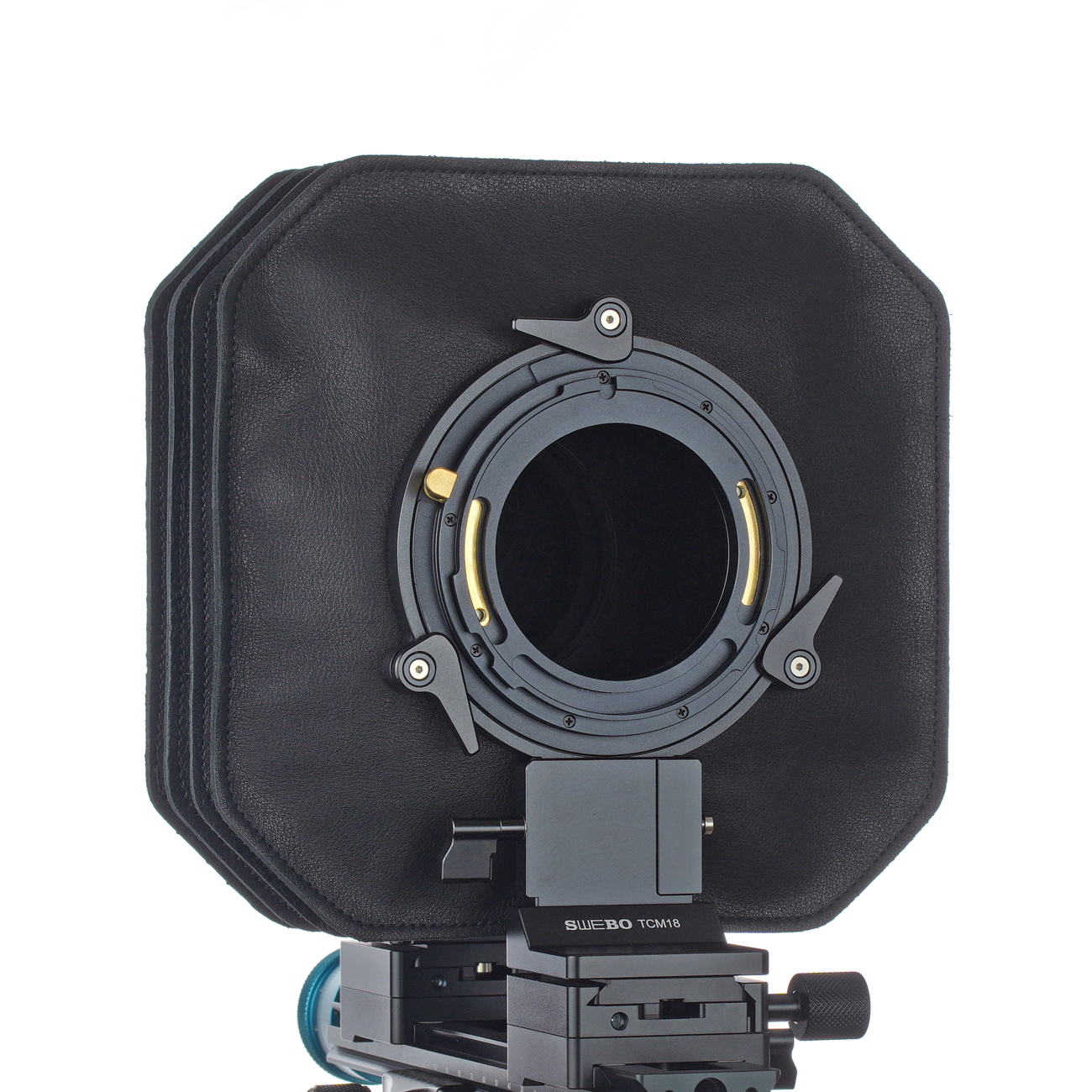 S2086 — Placa para objetivo Mamiya RB67 / RZ67 — detalle del producto y ejemplo de configuración