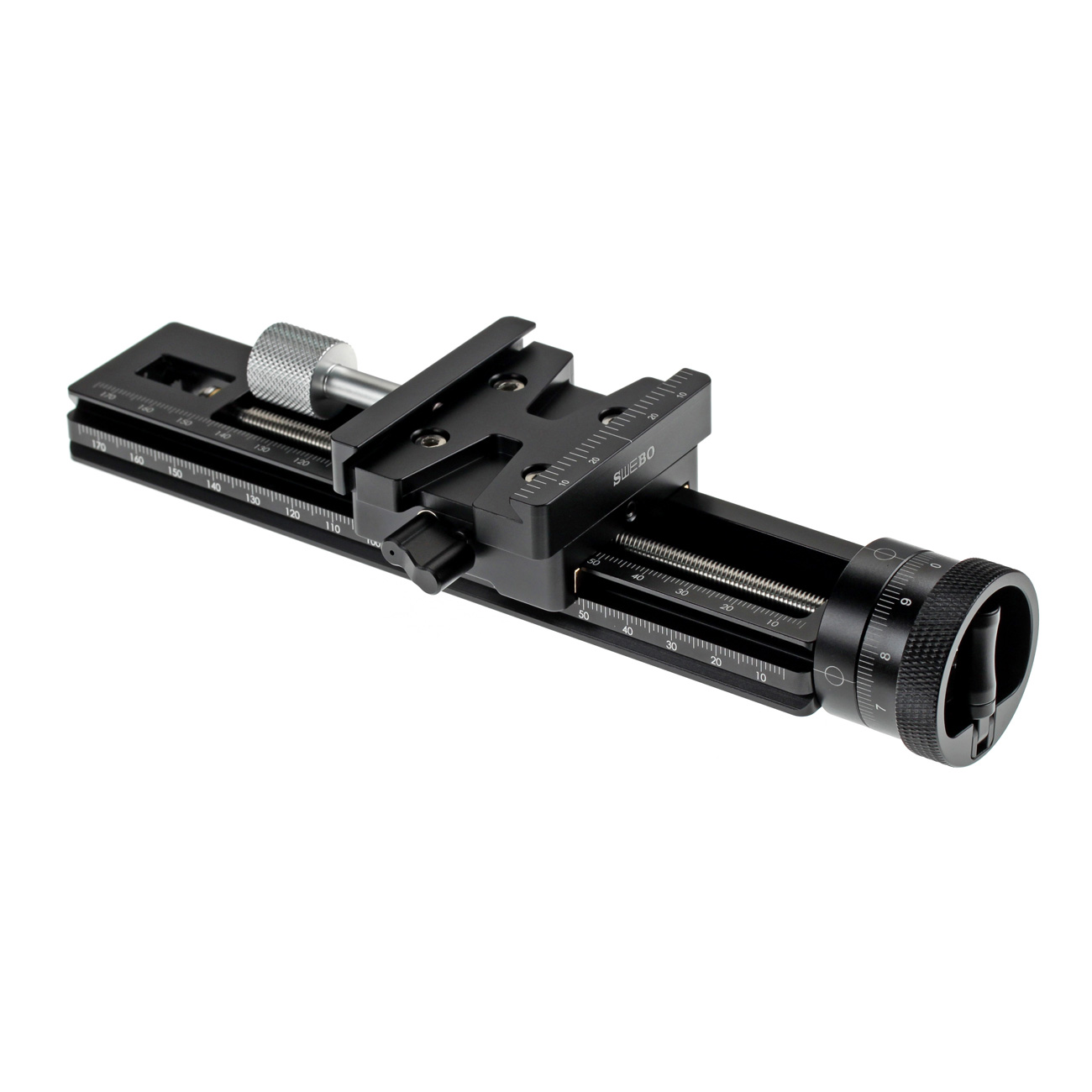 LS18 — Carril de posicionamiento macro con mando graduado tipo micrómetro — vista general del producto