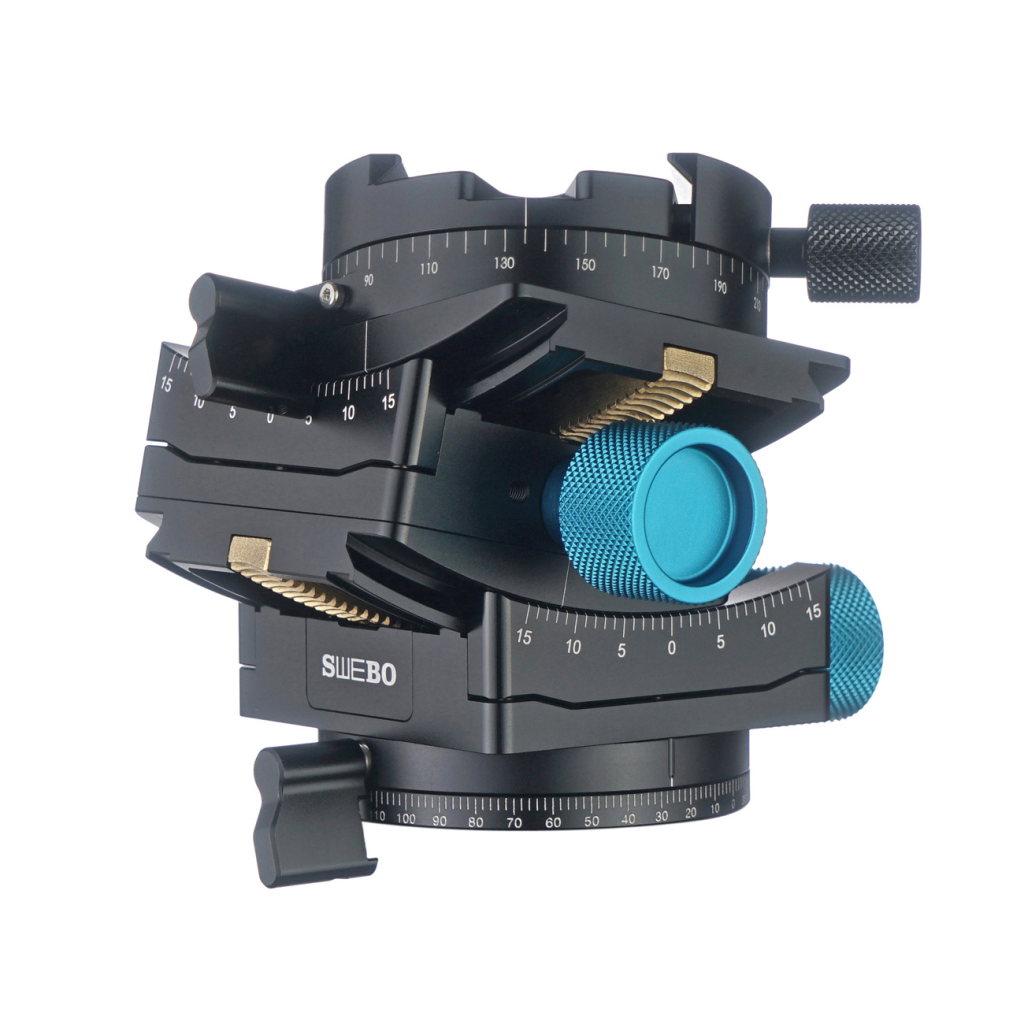 G360 — Rótula niveladora por engranajes con base panorámica
