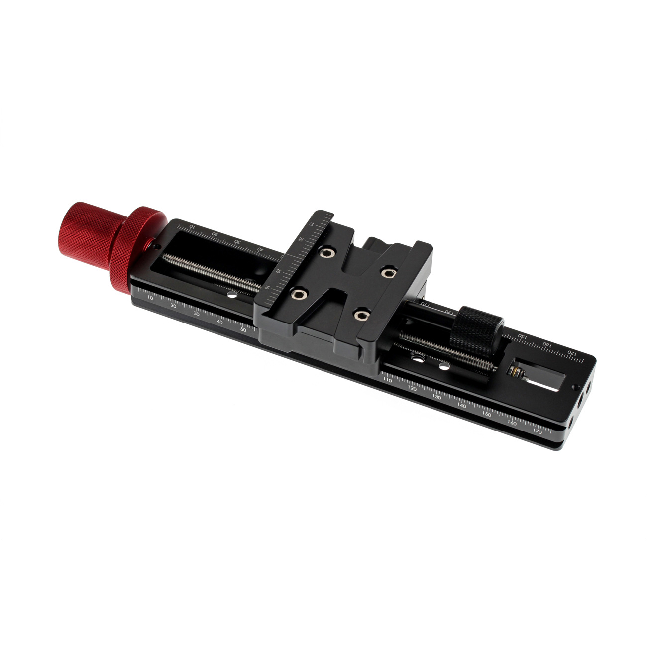 LS23 Carril de posicionamiento macro con mando de doble diámetro — detalle del producto y ejemplo de configuración