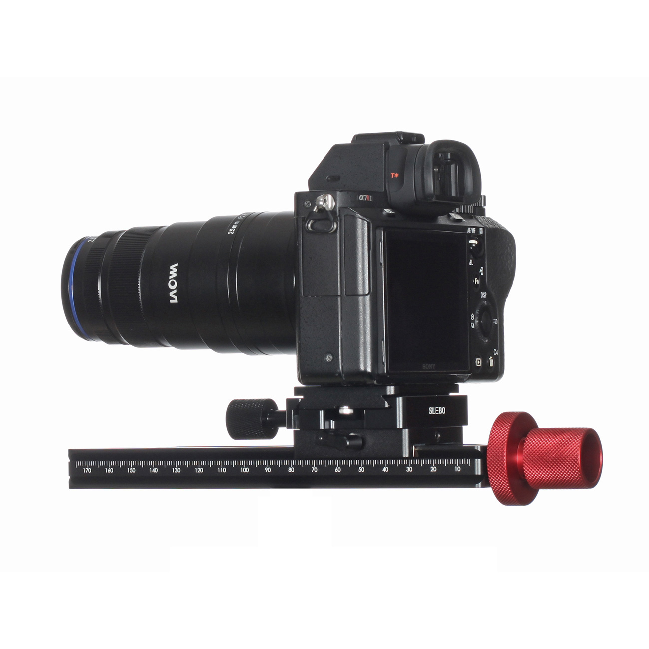 LS23 Carril de posicionamiento macro con mando de doble diámetro — detalle del producto y ejemplo de configuración