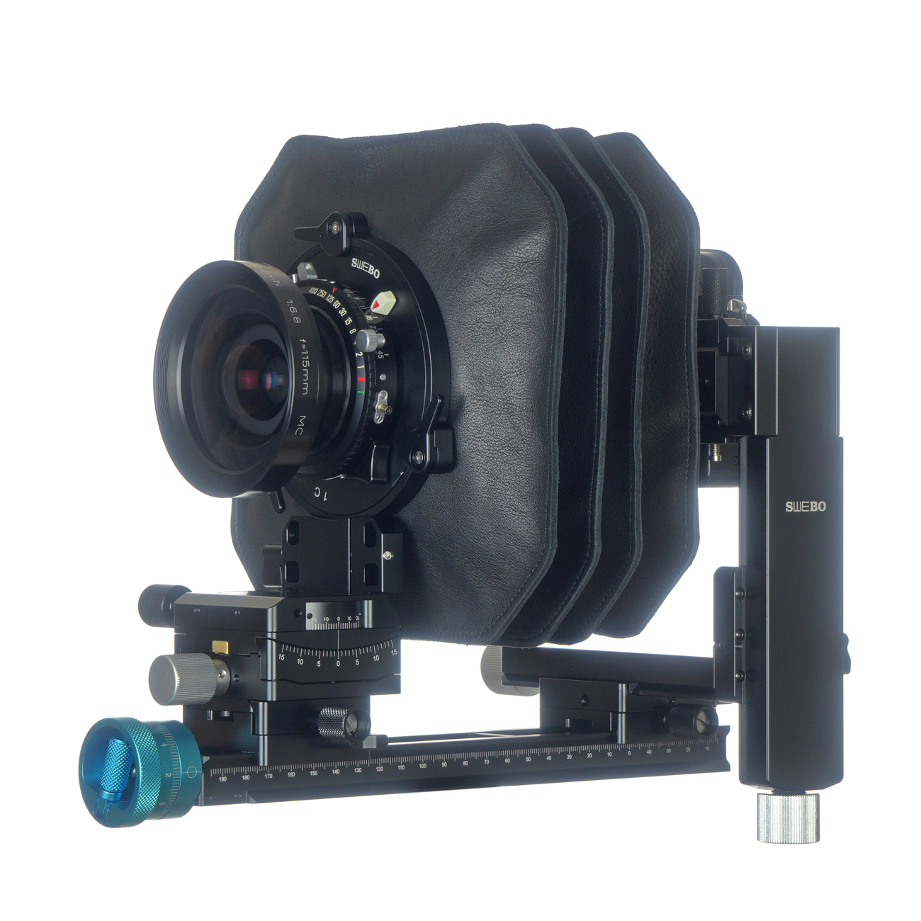 S2195 — Supporto a baionetta L-Mount per mini banchi ottici — dettaglio del prodotto ed esempio di configurazione