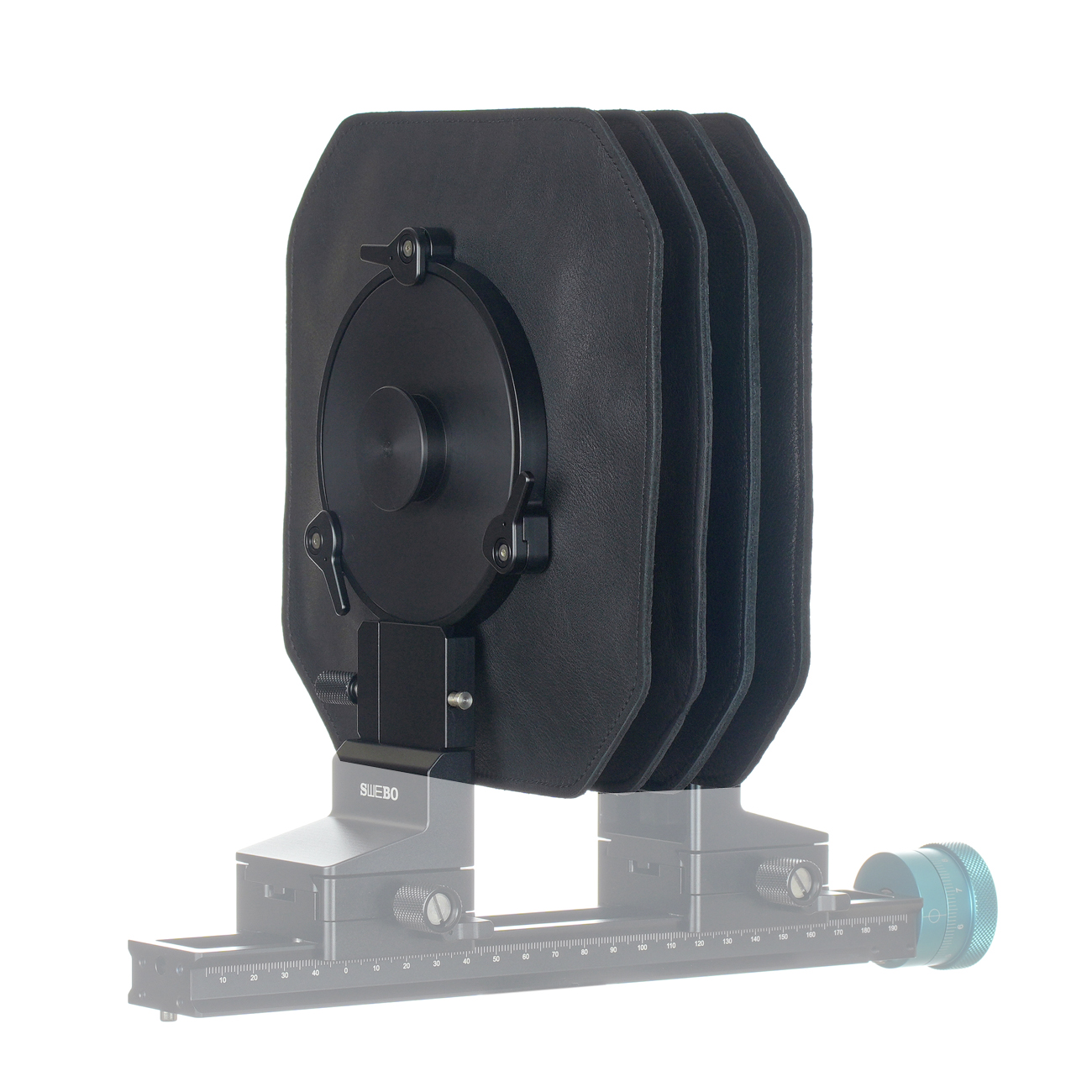 S2195 — Supporto a baionetta L-Mount per mini banchi ottici — dettaglio del prodotto ed esempio di configurazione