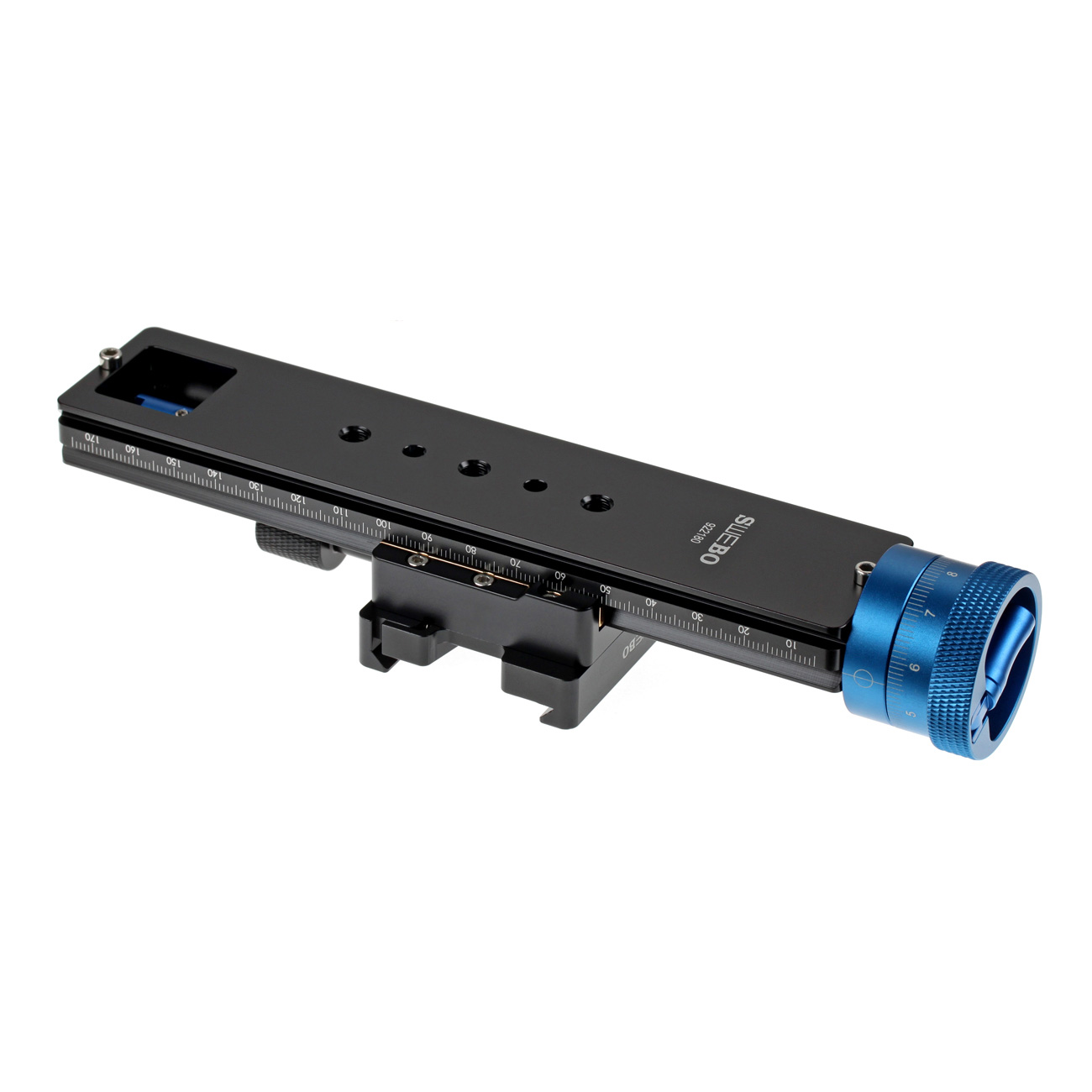 LS001 — Slitta macro a comando micrometrico — dettaglio del prodotto ed esempio di configurazione