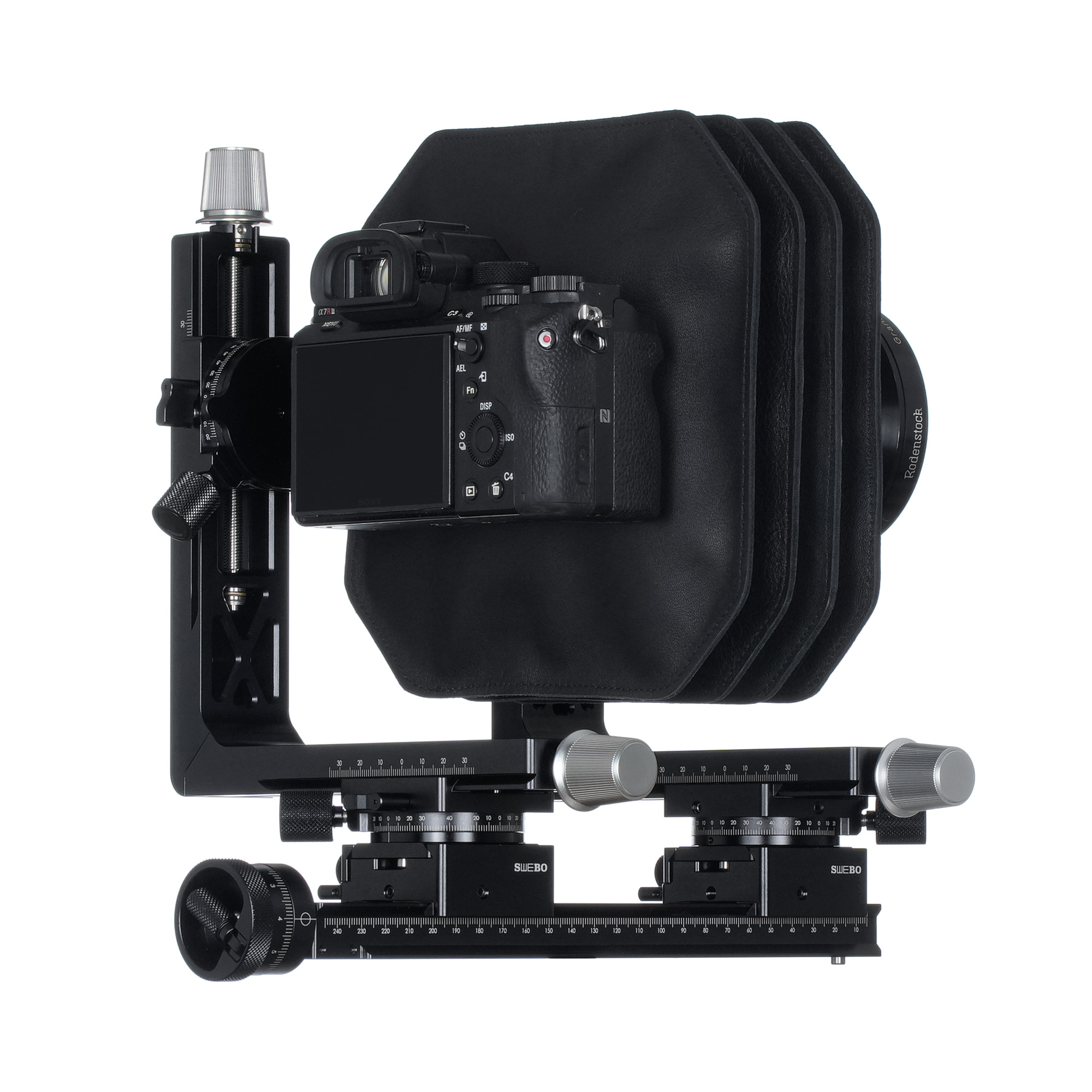 TC18 Câmera técnica compacta modular — detalhe do produto e exemplo de configuração