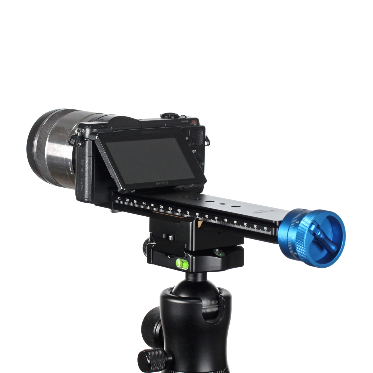 S2269 — Kit di montaggio smartphone per slitte macro — dettaglio del prodotto ed esempio di configurazione