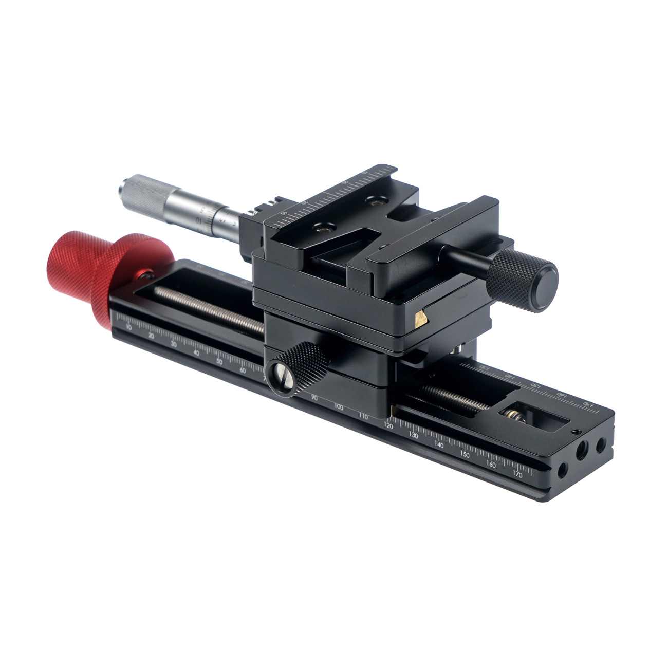 DP4 Zweistufiger Makro-Einstellschlitten – Detail und Konfigurationsbeispiel